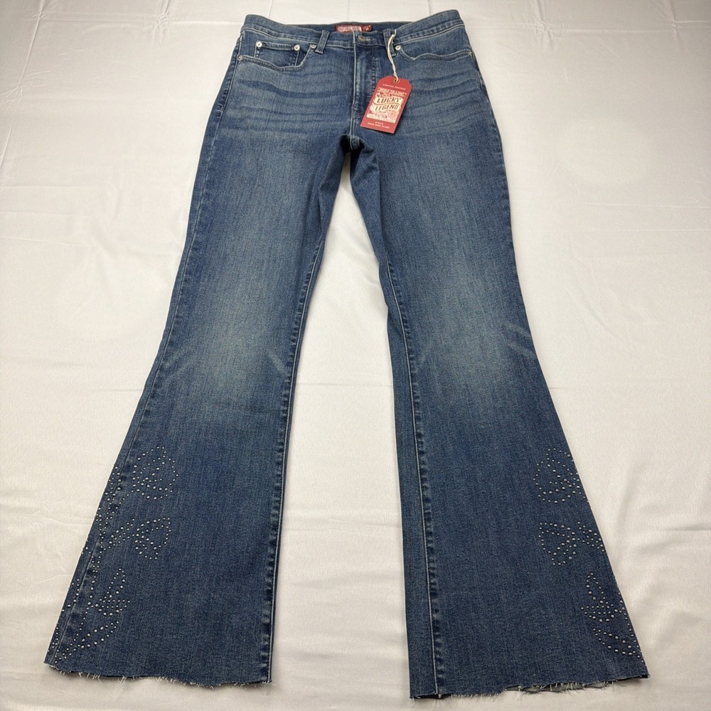 Lucky Brand Women's Stevie High Rise Flare Jeans, Size  12/31R Raw Hem
